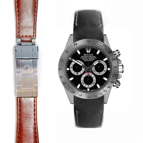 daytona with leather strap|rolex daytona curved end leather strap.